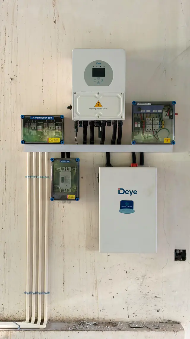 Hybrid inverter with battery by RockSun Solar